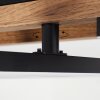 Ayajasco Lámpara de Techo LED Marrón, Color madera, Negro, 1 luz