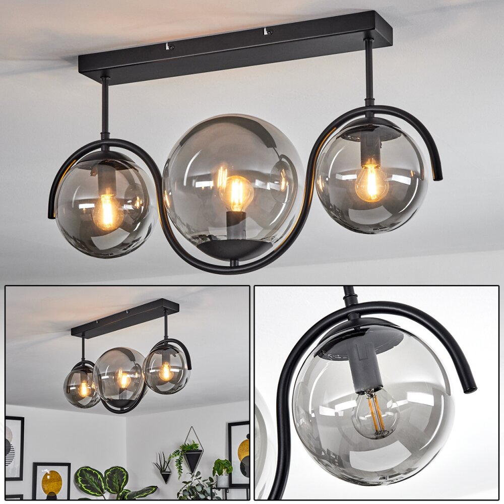 Orieux Lámpara de Techo Negro, 3 luces main product photo