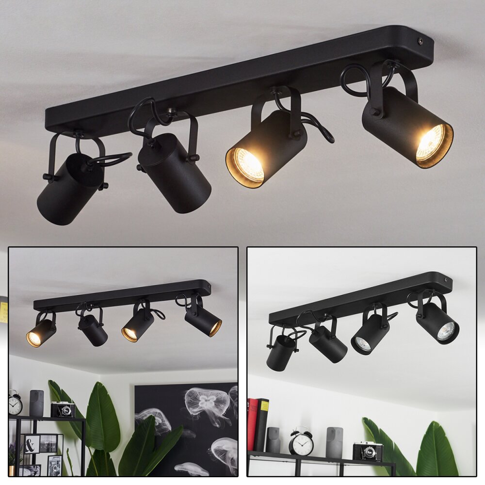 Kergus Lámpara de Techo Negro, 4 luces main product photo