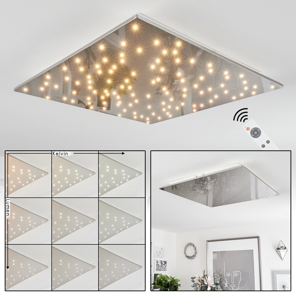 Madrier Lámpara de Techo LED Níquel-mate, Blanca, 1 luz, Mando a distancia main product photo