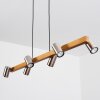 Zuoz Lámpara Colgante Crudo, Níquel-mate, 6 luces