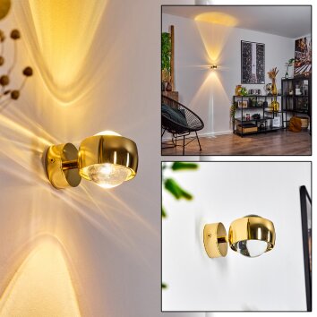 Sapri Aplique dorado, 1 luz Sapri Aplique dorado, 1 luz
