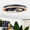 Xamontarupt Lámpara de Techo LED Marrón, Color madera, Negro, 1 luz, Mando a distancia