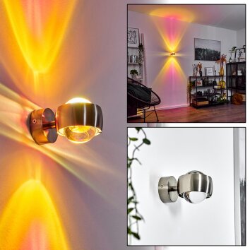 Sapri Aplique Níquel-mate, 1 luz Sapri Aplique Níquel-mate, 1 luz