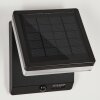 Lonquimai Luminaria de pared solar LED Negro, 1 luz, Sensor de movimiento