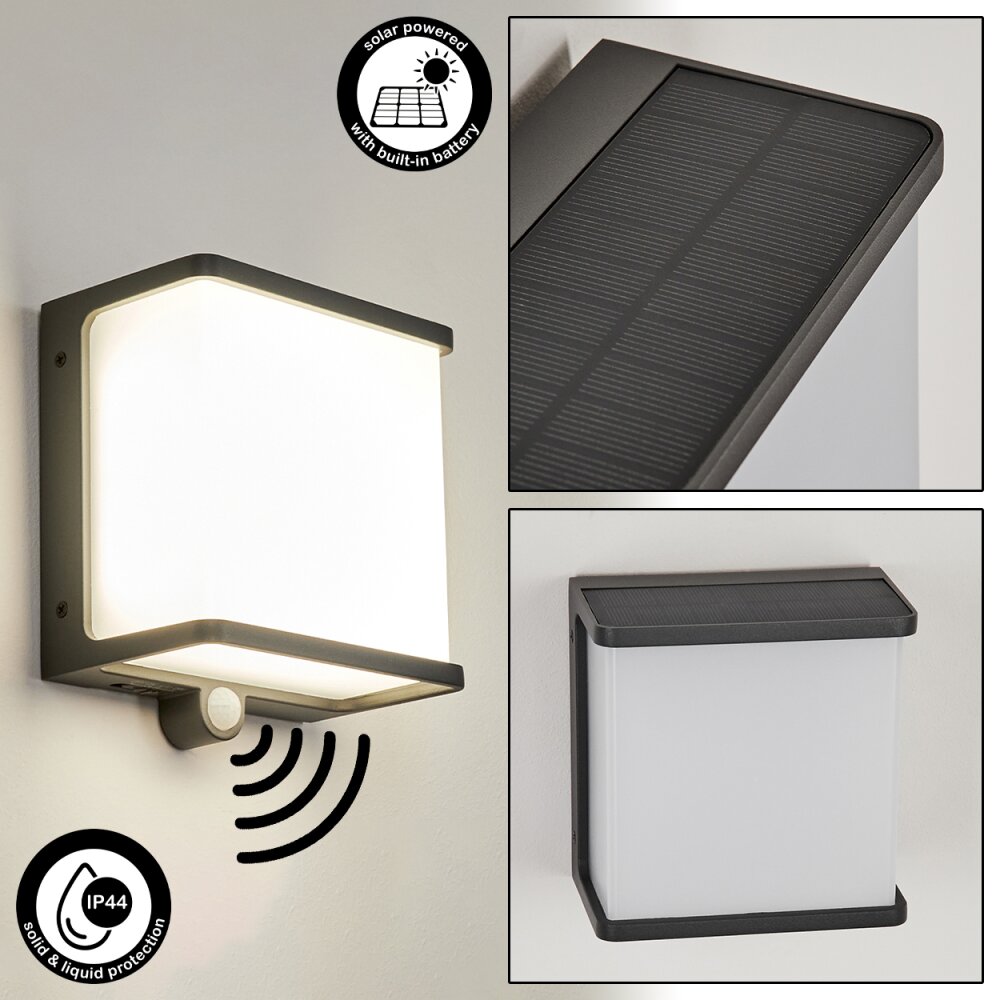Burseryd Luminaria de pared solar LED Negro, 1 luz, Sensor de movimiento main product photo