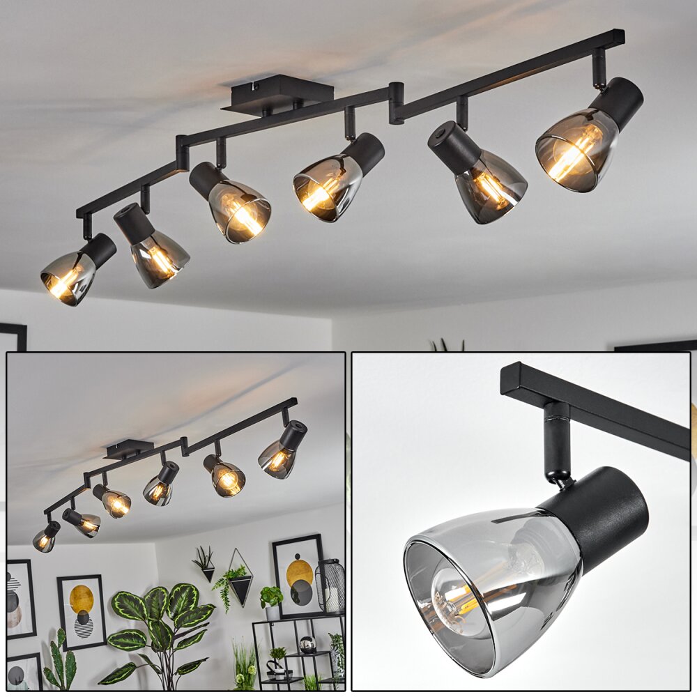 Murianette Lámpara de Techo Negro, 6 luces main product photo