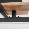 Avelal Lámpara de Techo LED Marrón, Color madera, Negro, 1 luz