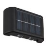 Globo SOLAR Aplique para exterior LED Negro, 4 luces