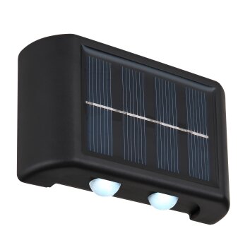 Globo SOLAR Aplique para exterior LED Negro, 4 luces