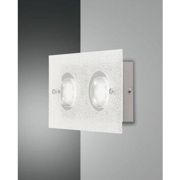 Fabas Luce Bali Aplique LED Plata, 2 luces