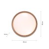Leuchten-Direkt EMILIA Lámpara de Techo LED Crudo, Negro, 1 luz