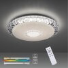 Leuchten-Direkt LUCCA Lámpara de Techo LED Blanca, 1 luz, Mando a distancia