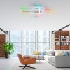 Leuchten-Direkt FELIX60 Lámpara de Techo LED Acero bruñido, 2 luces, Mando a distancia, Cambia de color