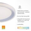 Leuchten-Direkt LOLAsmart-LENI Lámpara de Techo LED Plata, 1 luz, Mando a distancia, Cambia de color