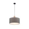 Leuchten-Direkt LINEN Lámpara Colgante Crudo, Negro, 1 luz