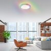 Leuchten-Direkt SPHERIC Lámpara de Techo LED Blanca, 2 luces, Mando a distancia, Cambia de color