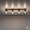 Leuchten-Direkt KASKA Lámpara de Techo Color madera, Negro, 4 luces
