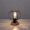 Leuchten-Direkt KASKA Lámpara de mesa Madera oscura, Negro, 1 luz