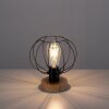 Leuchten-Direkt KASKA Lámpara de mesa Madera oscura, Negro, 1 luz