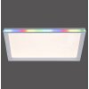 Leuchten-Direkt GALACTICA Lámpara de Techo LED Blanca, 2 luces, Mando a distancia, Cambia de color