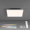 Leuchten-Direkt CONRAD Lámpara de Techo LED Blanca, 2 luces, Mando a distancia, Cambia de color