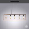 Leuchten-Direkt FRANKY Lámpara Colgante Negro, 5 luces