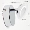 Lucy Aplique LED Cromo, 1 luz, Mando a distancia, Cambia de color