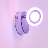 Lucy Aplique LED Cromo, 1 luz, Mando a distancia, Cambia de color
