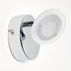Lucy Aplique LED Cromo, 1 luz, Mando a distancia, Cambia de color