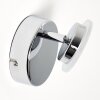 Lucy Aplique LED Cromo, 1 luz, Mando a distancia, Cambia de color