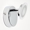 Lucy Aplique LED Cromo, 1 luz, Mando a distancia, Cambia de color