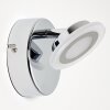 Lucy Aplique LED Cromo, 1 luz, Mando a distancia, Cambia de color