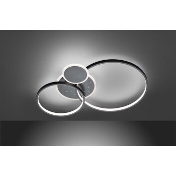 Wofi-Leuchten KIAH Lámpara de Techo LED Negro, 1 luz