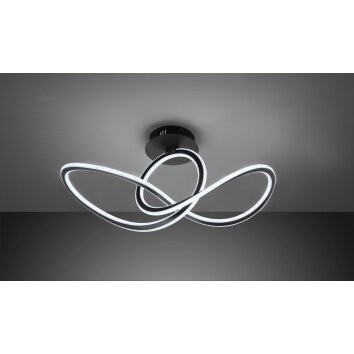 Wofi MADISON Lámpara de Techo LED Negro, 1 luz, Mando a distancia