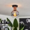 Vouhet Lámpara de Techo Transparente, Ahumado, 1 luz