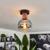 Vouhet Lámpara de Techo Transparente, Ahumado, 1 luz