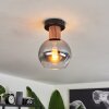 Vouhet Lámpara de Techo Transparente, Ahumado, 1 luz