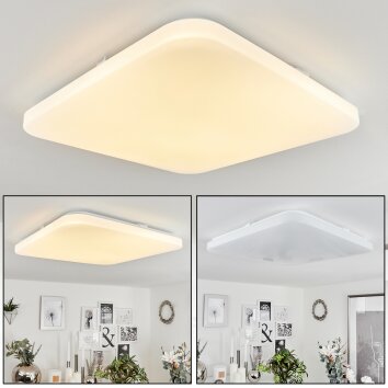 Melres Lámpara de Techo LED Blanca, 1 luz