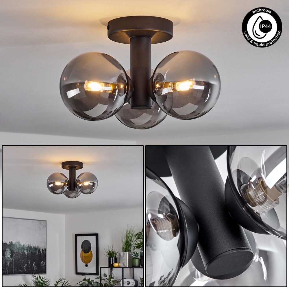 Cebola Lámpara de Techo Negro, 3 luces main product photo