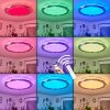 Lisei Lámpara de Techo LED Blanca, 1 luz, Mando a distancia, Cambia de color
