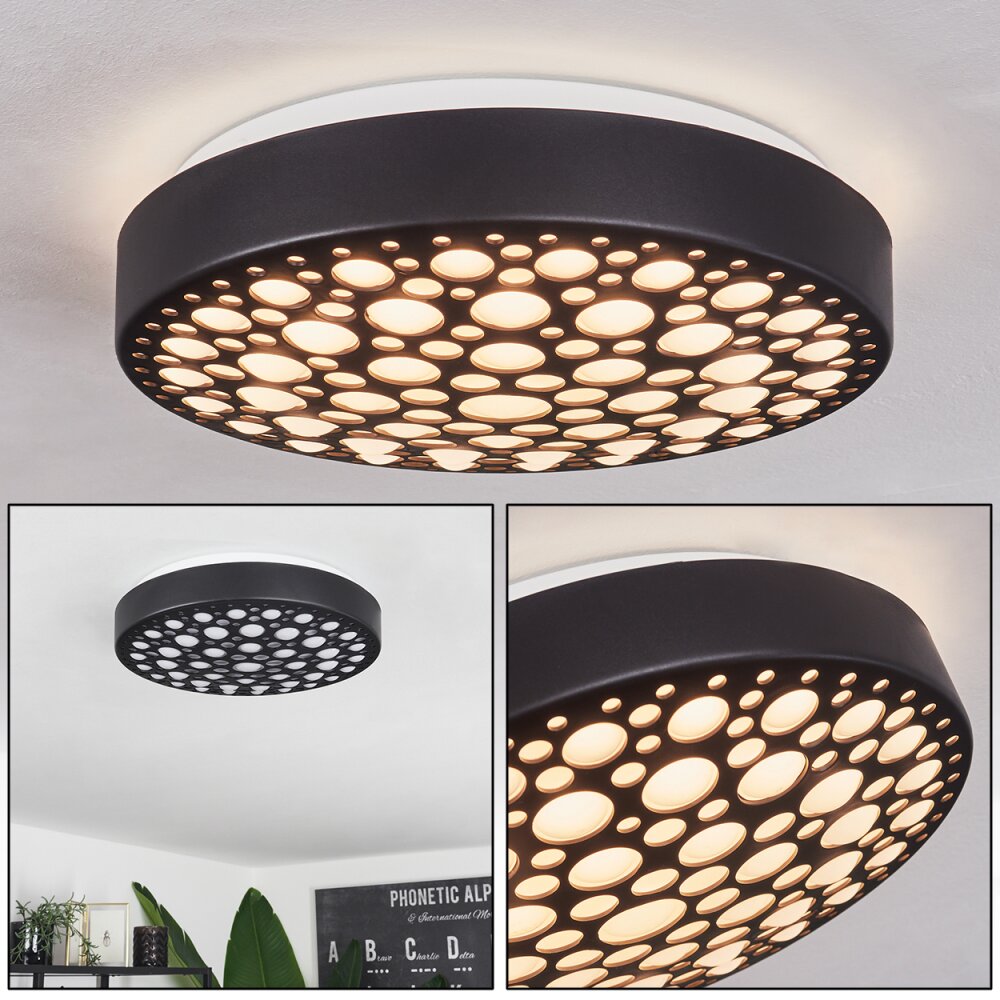 Agodim Lámpara de Techo LED Negro, 1 luz main product photo
