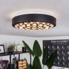 Agodim Lámpara de Techo LED Negro, 1 luz