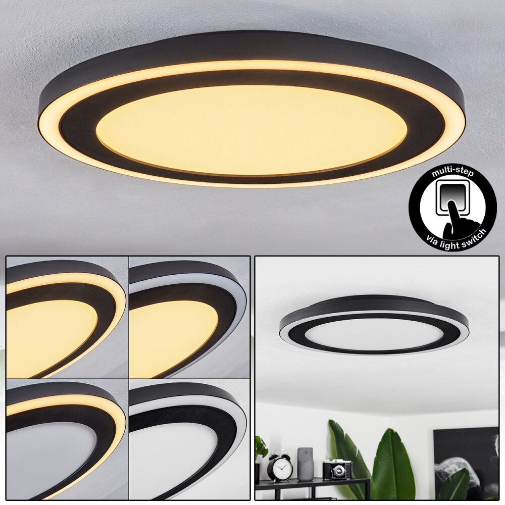 Audrieu Lámpara de Techo LED Negro, 2 luces main product photo