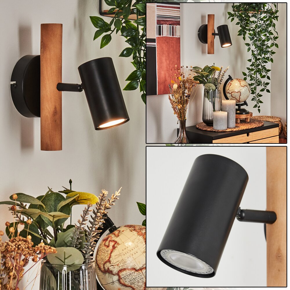 Arbrentin Aplique Madera clara, Negro, 1 luz main product photo