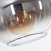 Koyoto  Lámpara de Techo Cristal 20 cm Cromo, Transparente, Ahumado, 5 luces