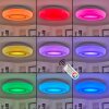 Monfebres Lámpara de Techo LED Plata, Blanca, 1 luz, Mando a distancia, Cambia de color