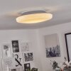 Ral Lámpara de Techo LED Plata, Blanca, 1 luz, Mando a distancia, Cambia de color