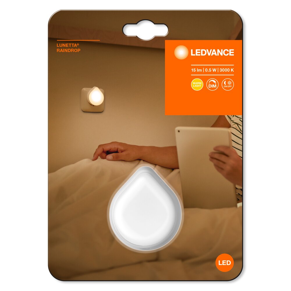Ledvance LUNETTA RAINDROP Luz nocturna Blanca, 1 luz main product photo