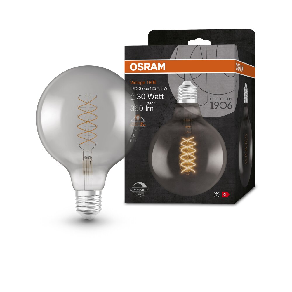 OSRAM Vintage 1906® LED E27 7.8 W 1800 Kelvin 360 Lumen main product photo